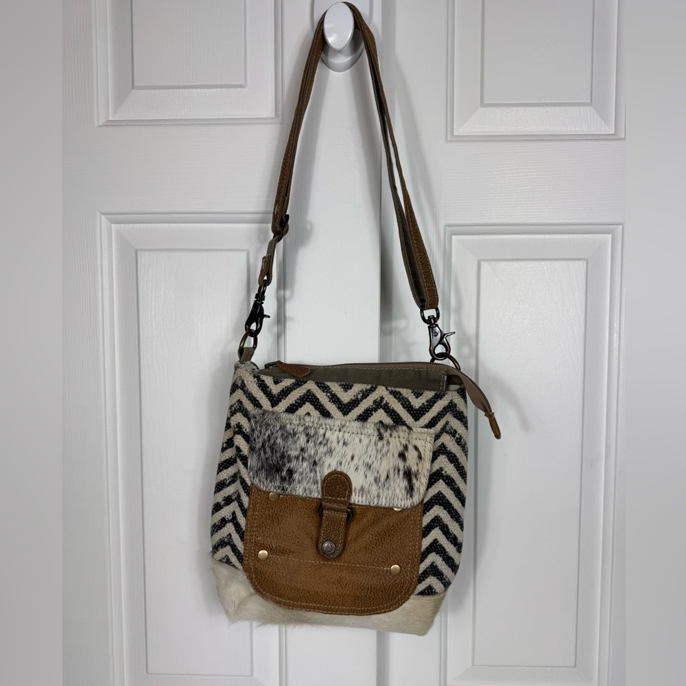 Myra Approach Crossbody Bag Upcycle Small Shoulder Carry Western Patchwork Purse